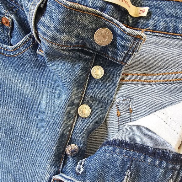 Levi's Blue Straight Leg Women's Jeans - Picture 3 of 4